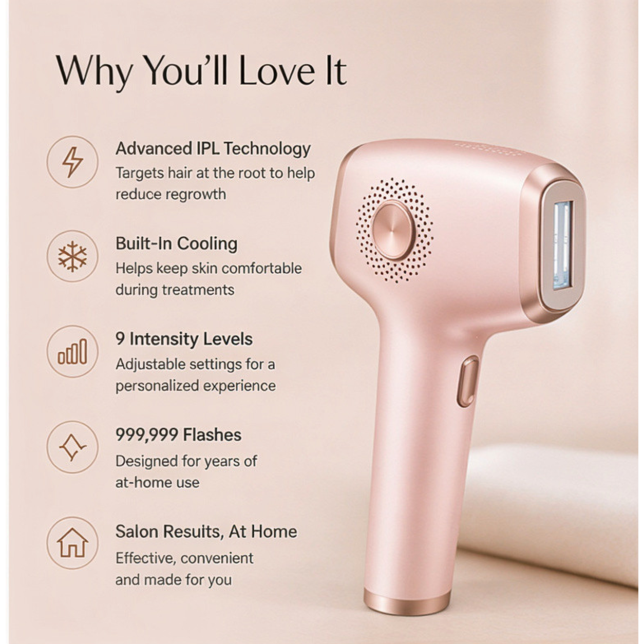 INNZA IPL Hair Removal with Ice Cooling Care