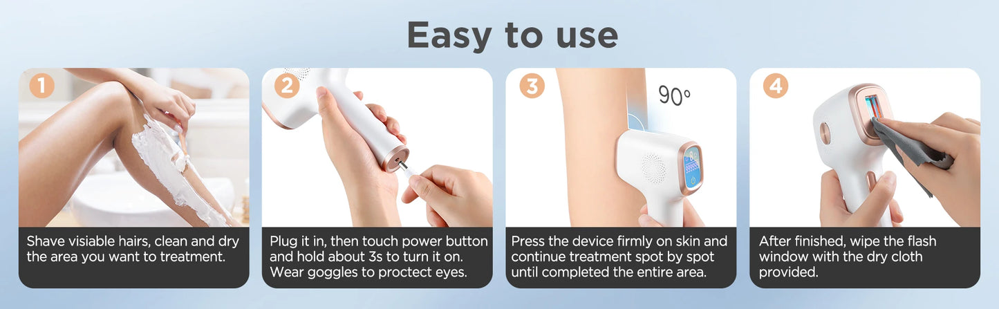 IPL Hair Removal with Ice Cooling Care